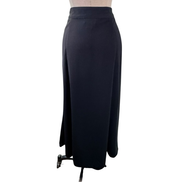 Liz Claiborne Elegant Black Maxi Skirt with Bow Detail - Picture 2 of 6